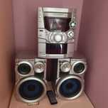 Wieża Panasonic SA-AK410 + 2 kolumny – CD, radio, kasety – ładny stan