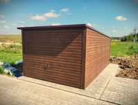 Garaż blaszany Garaże blaszane Drewnopodobny Blaszak 3x5 3x6 4x5 4x6