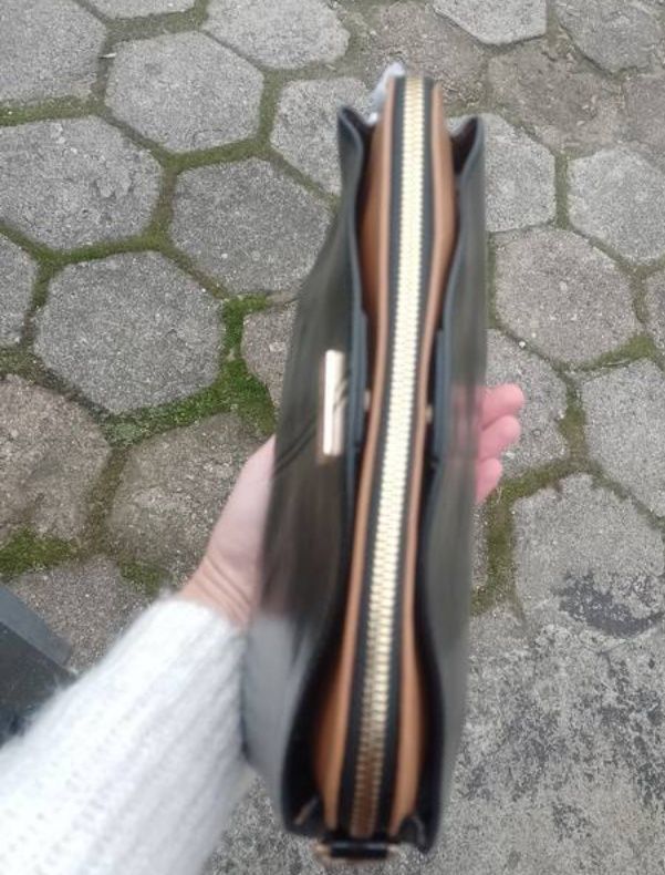 MOHITO/ Ekskluzywna, brązowo - czarna torebka listonoszka, Nowa