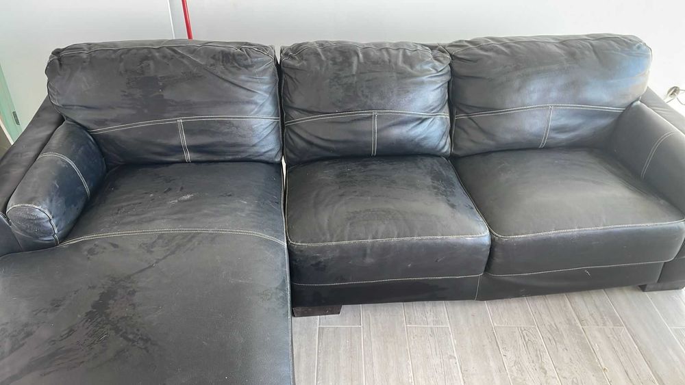 2 sofá de Pele Couro 200
