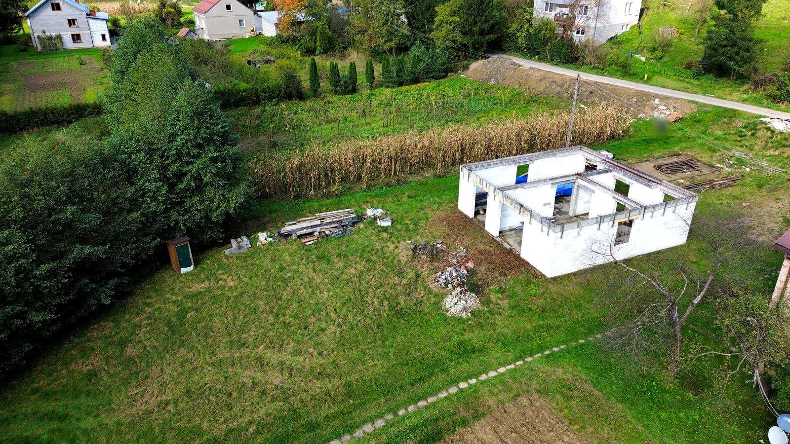Działka budowlana z pozwoleniem na budowę, Wiśniowa, pow. strzyżowski