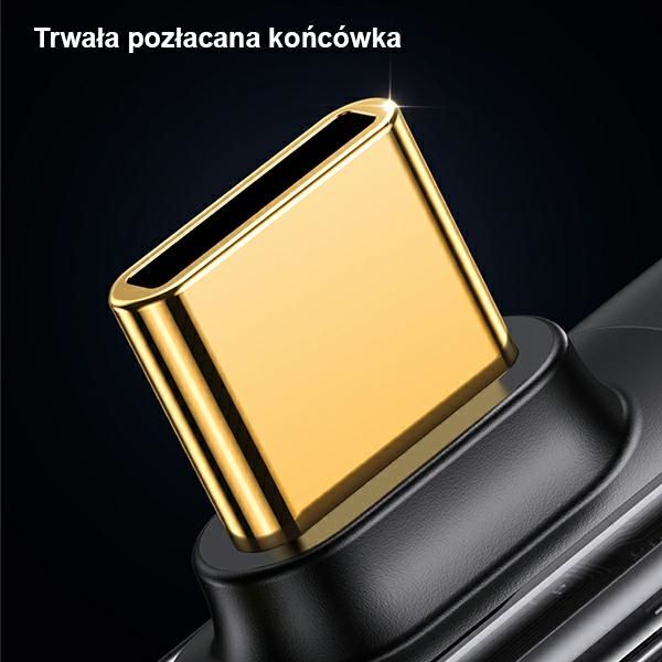 USAMS Kabel kątowy USB-C na USB-CPD 100W Fast Charging Iceflake