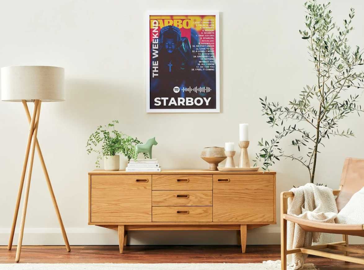 Plakat w ramce album artysta muzyczny postać film A4 PERSONALIZOWANY
