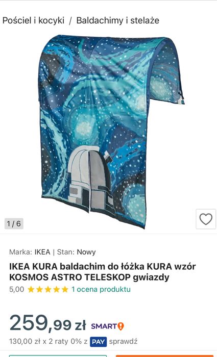 Łóżko pietrowe kura ikea baldachim dla dzieci