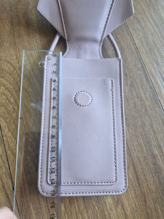 Saszetka Etui torebka na telefon pudrowy róż