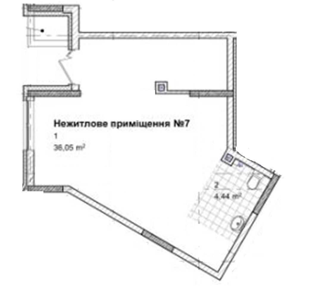 Оренда  приміщення 40.49 м² у ЖК Paradise Avenue — Крюківщина,