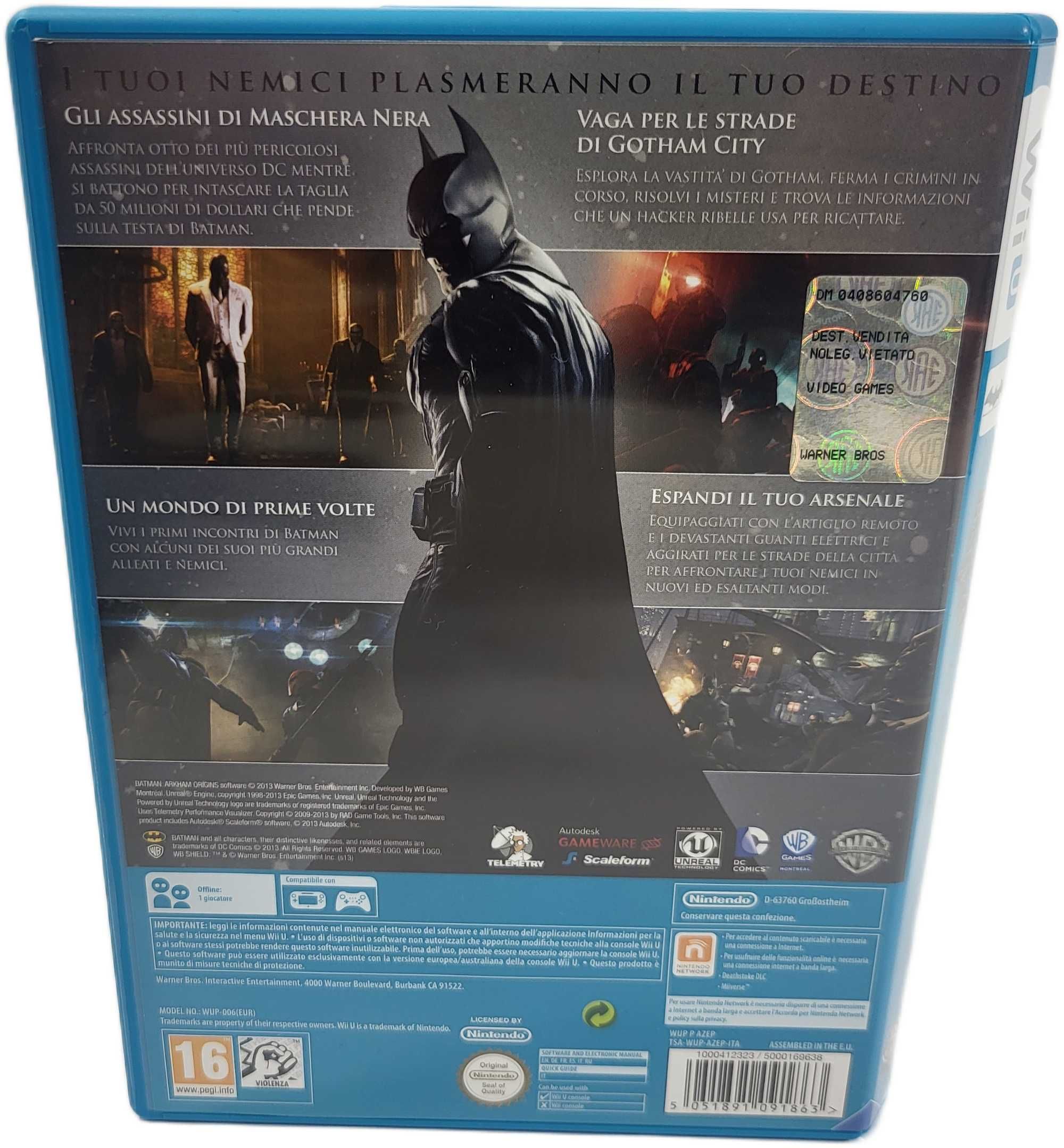 Gra na konsolę Nintendo WiiU Batman Arkham Origins