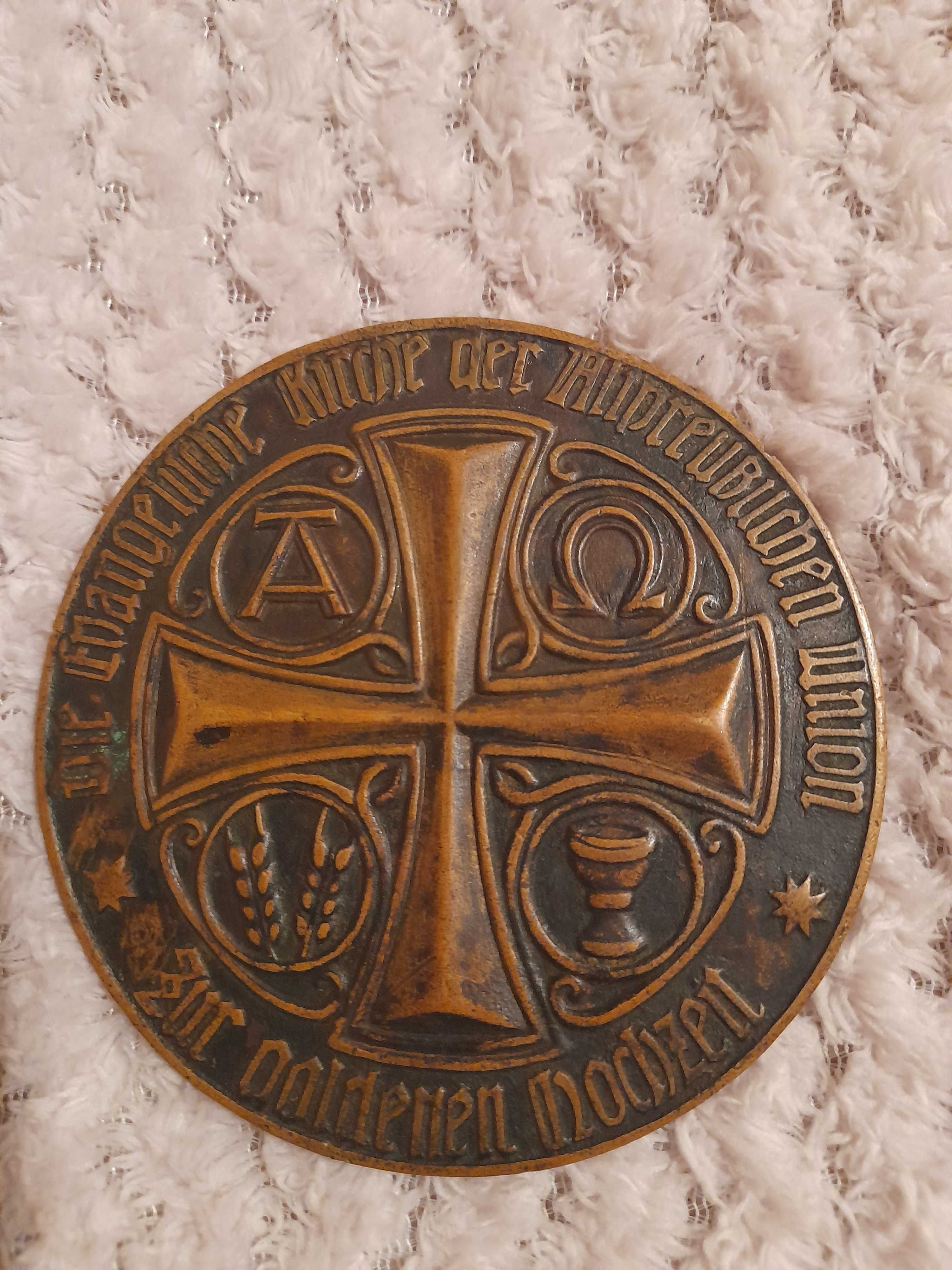 Medal Ewangelicki ZŁOTE GODY z 1922 roku