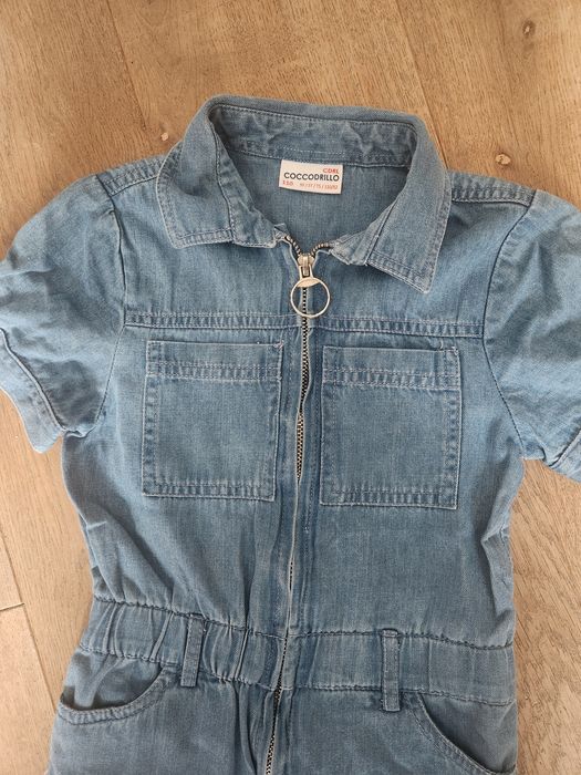 Przepiękny jeansowy kombinezon Coccodrillo. R. 110. Stan idealny