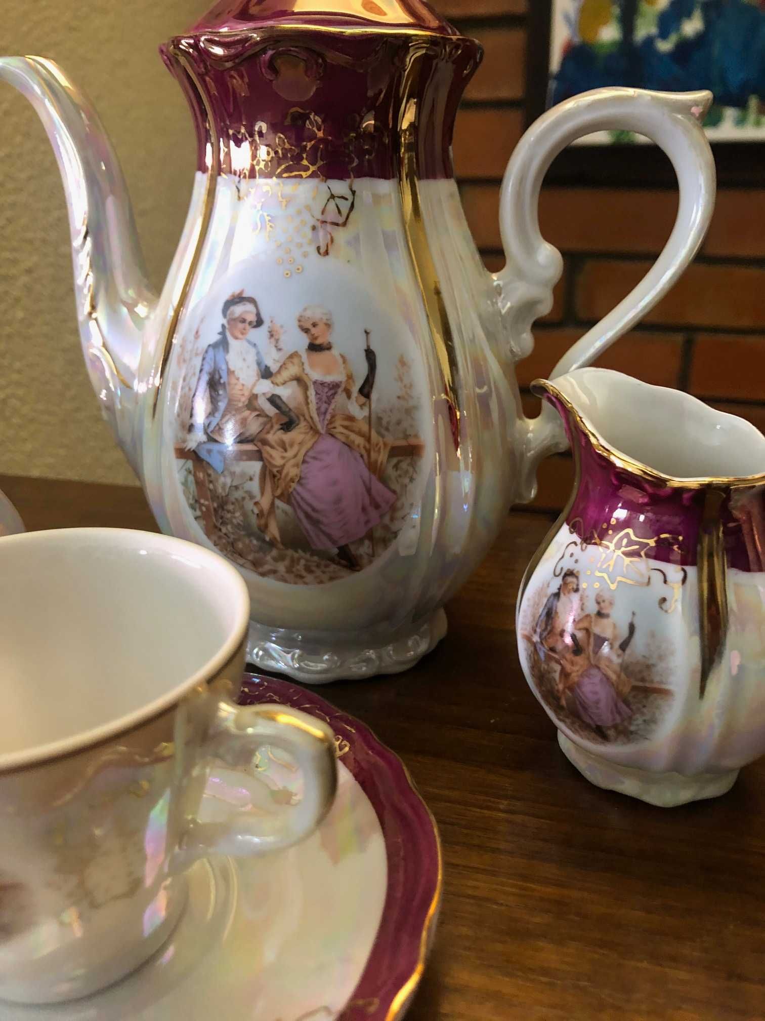 Conjunto de café de porcelana