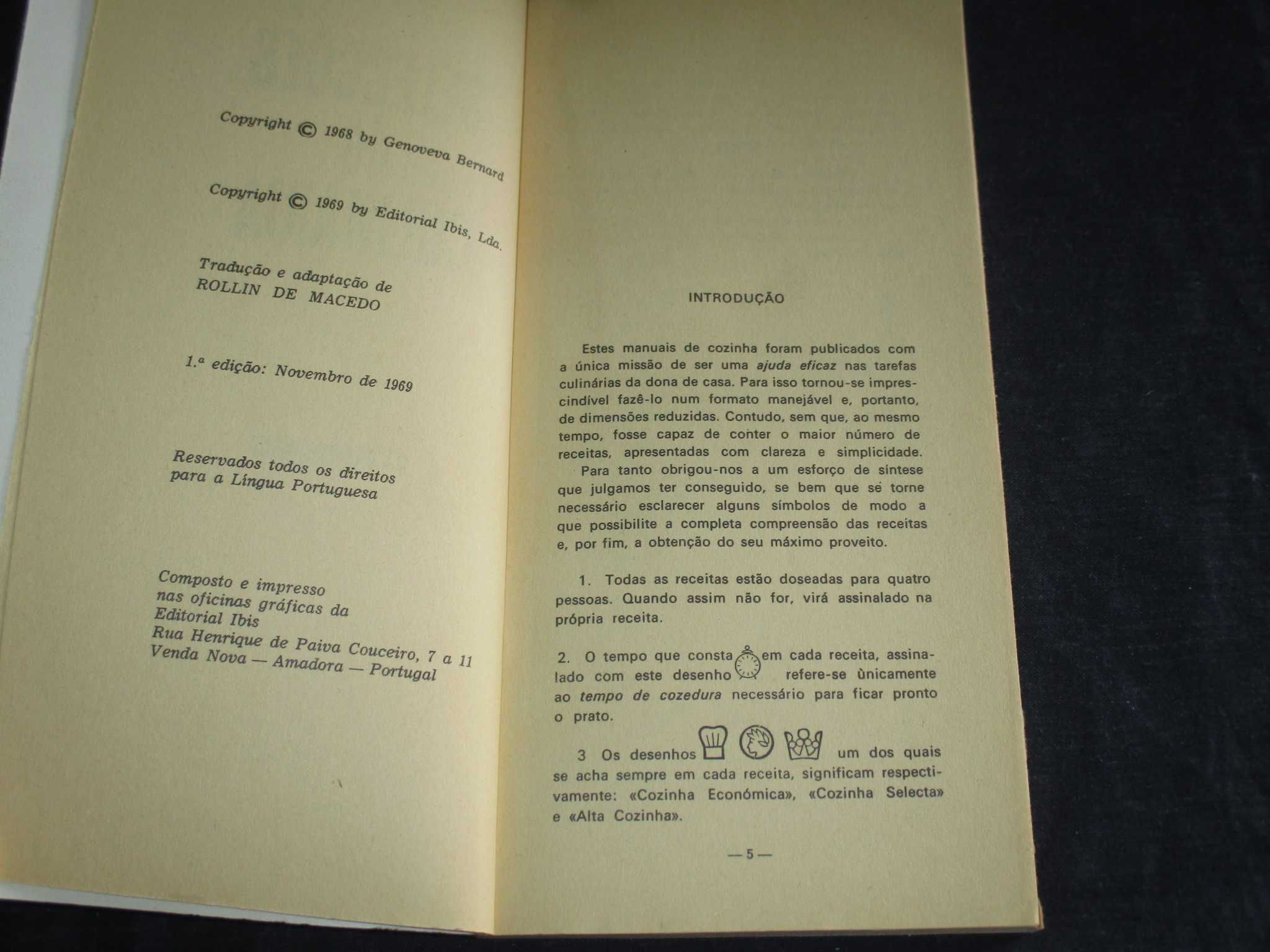 Livro Selecções de Culinária Carnes Sunil 1ª edição 1969