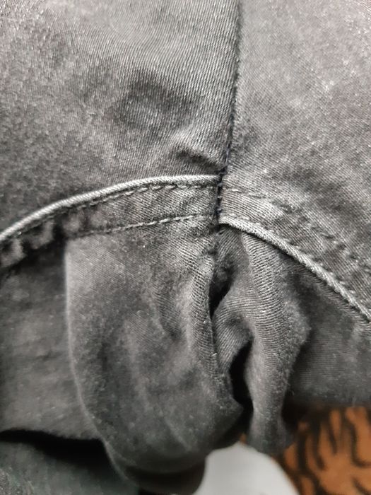 Jeansy czarne spodnie ciążowe XXL, uciagliwe 44