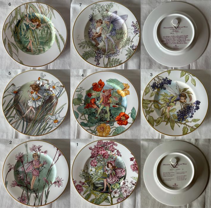 Вінтажні тарілки із колекціі квіткові феі Vlleroy&Boch