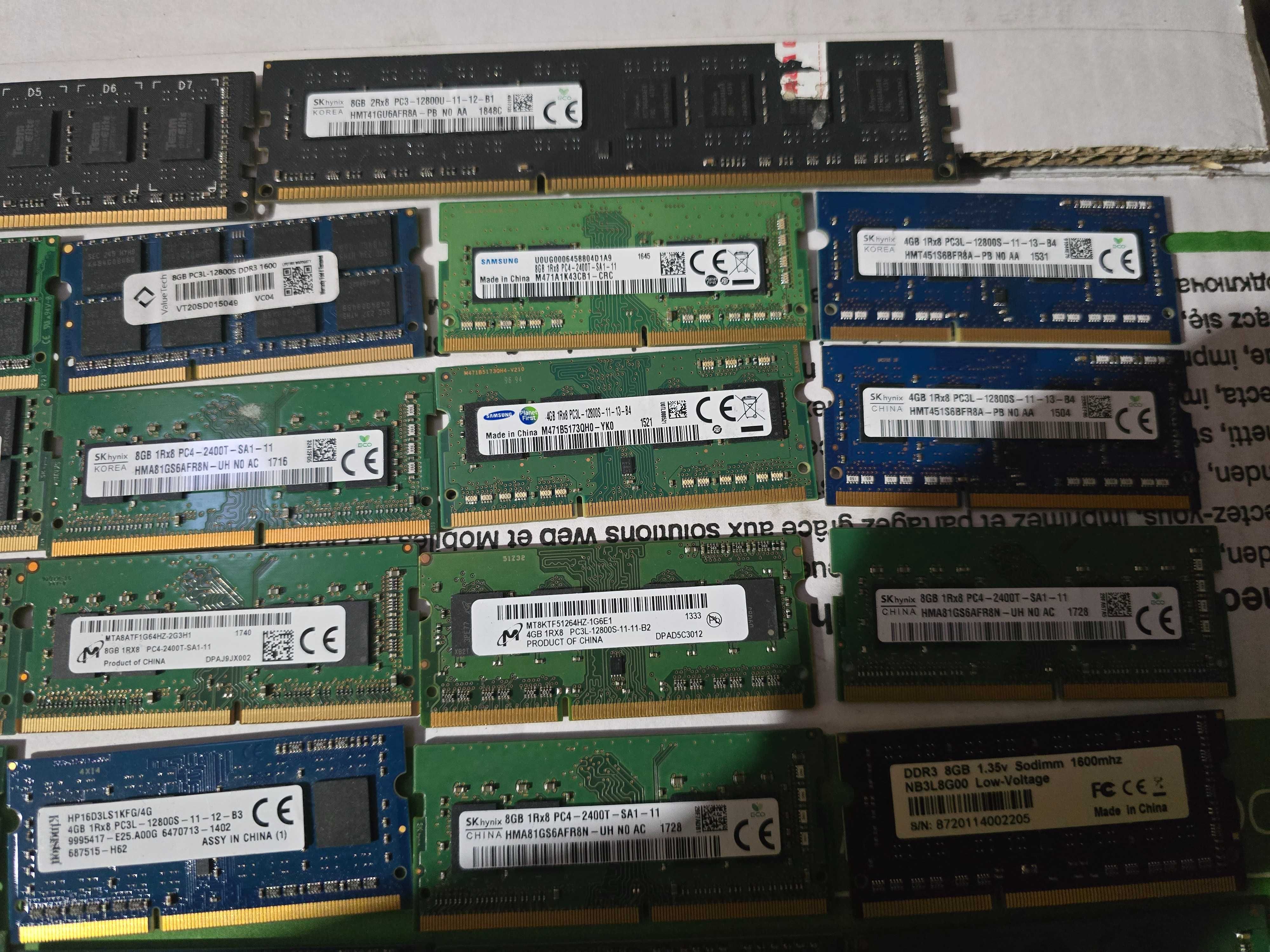 Pamięci ram 58szt. 4 8 16gb likwidacja serwisu okazja ddr 2 3 4
