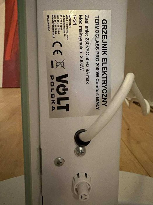 Grzejnik elektryczny szklany TermoGlass PRO 2000W z pilotem