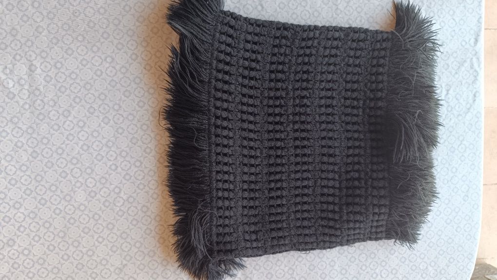 Cachecol quente  de lã preto pará meninas, mulheres