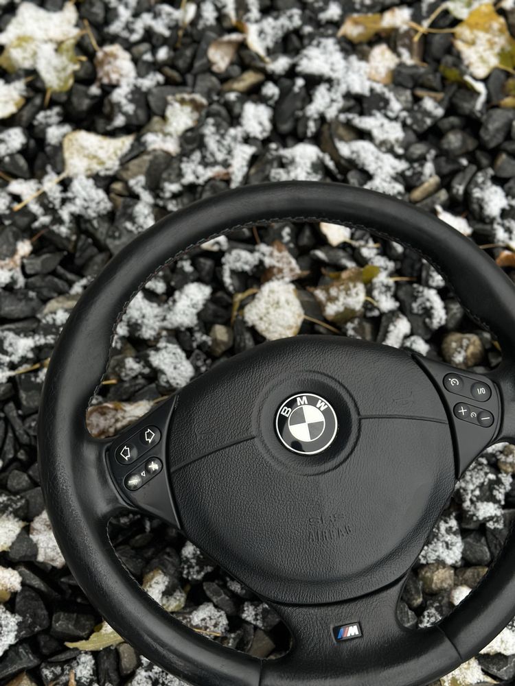BMW E39 М ТЕХ 1 руль Рестайлінг Пузатий Чорний Значок Е38 Е46 Е53 Керм
