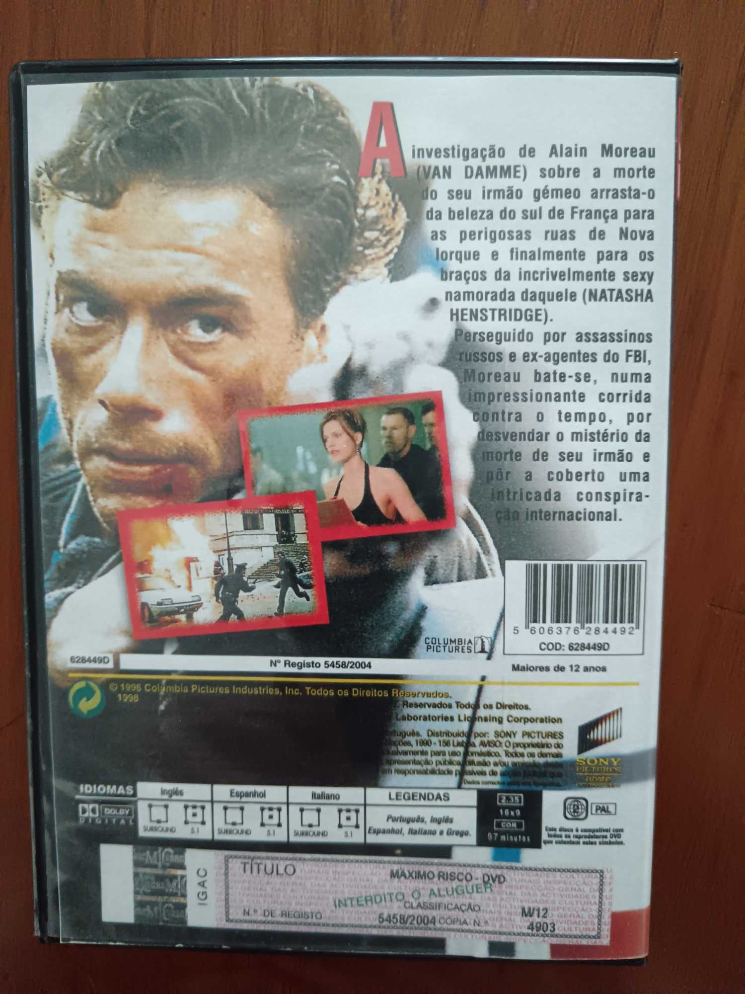 filme dvd original - máximo risco