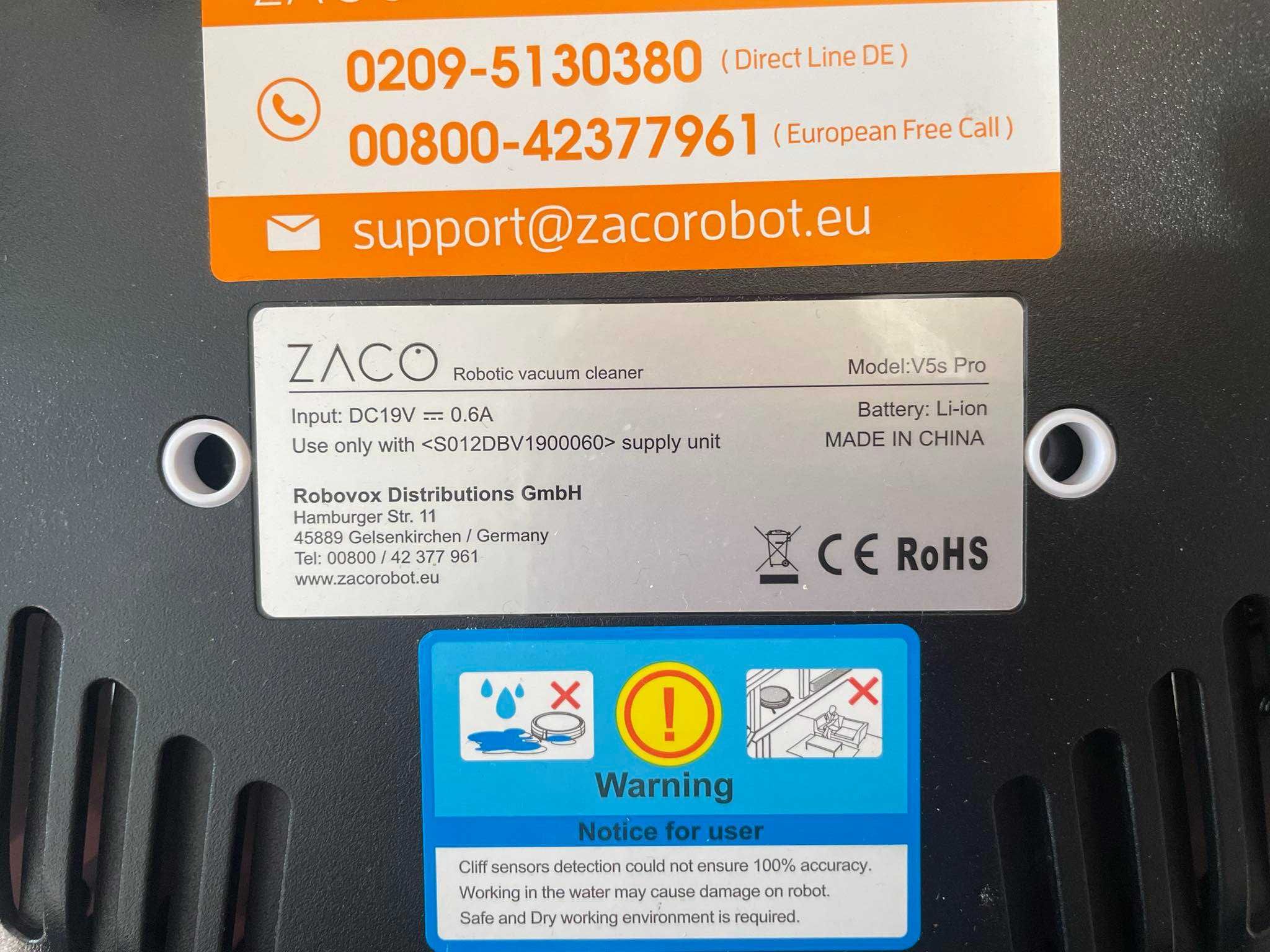 ZACO V5sPro Robot odkurzacz z funkcją mopowania 2w1