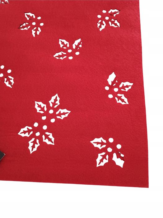 Bieżnik filcowy świąteczny czerwony 120x30 cm Boże Narodzenie stół