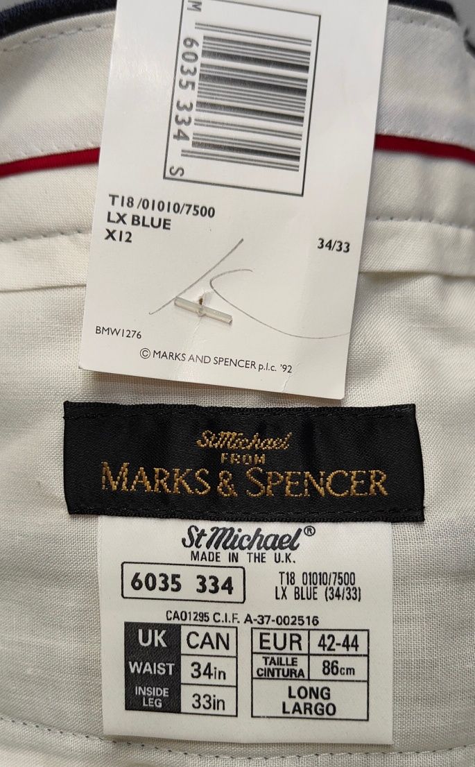 Wr) Marks&Spencer eleganckie spodnie materiałowe Roz.34/33