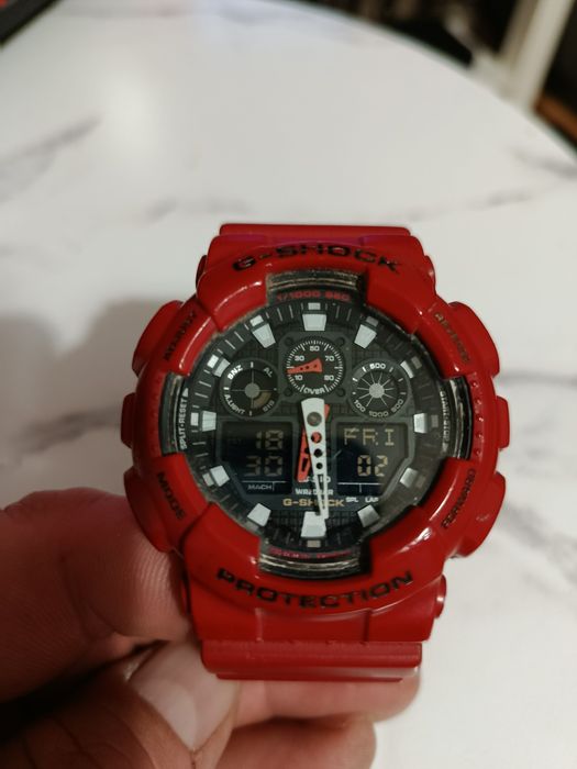 Zegarek Casio G SHOCK GA-100B Czerwony