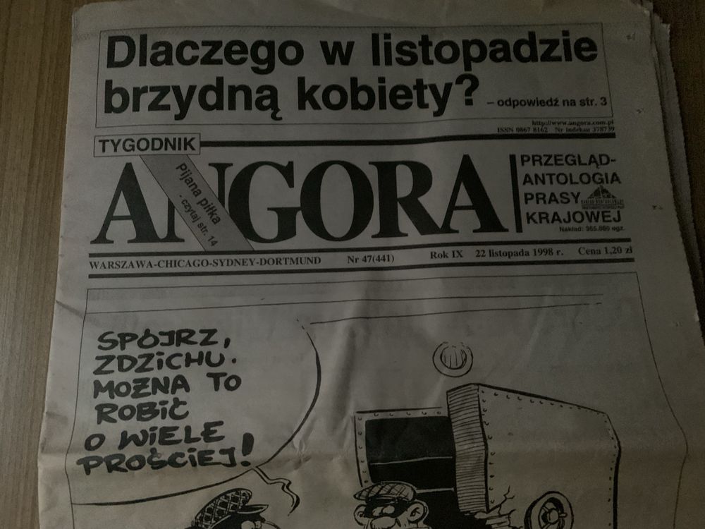 Angora gazeta z listopada 1998 roku nr 47