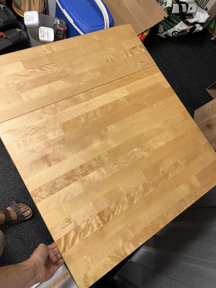 Mesa NORDEN rebatível madeira maçiça com 6 gavetas