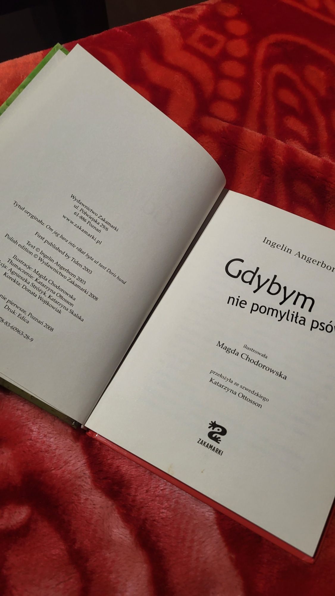 Książka Gdybym nie pomyliła  psów.  Ingelin Angerborn