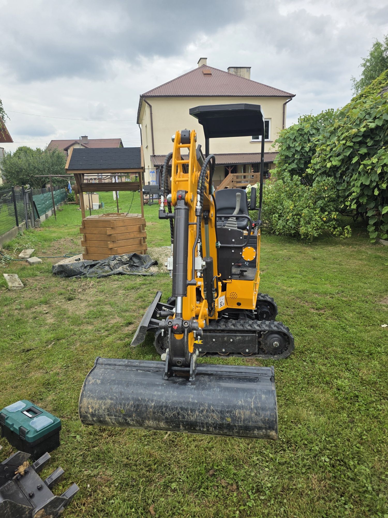 Minikoparka Berger BK800BS 3 łyżki ZESTAW