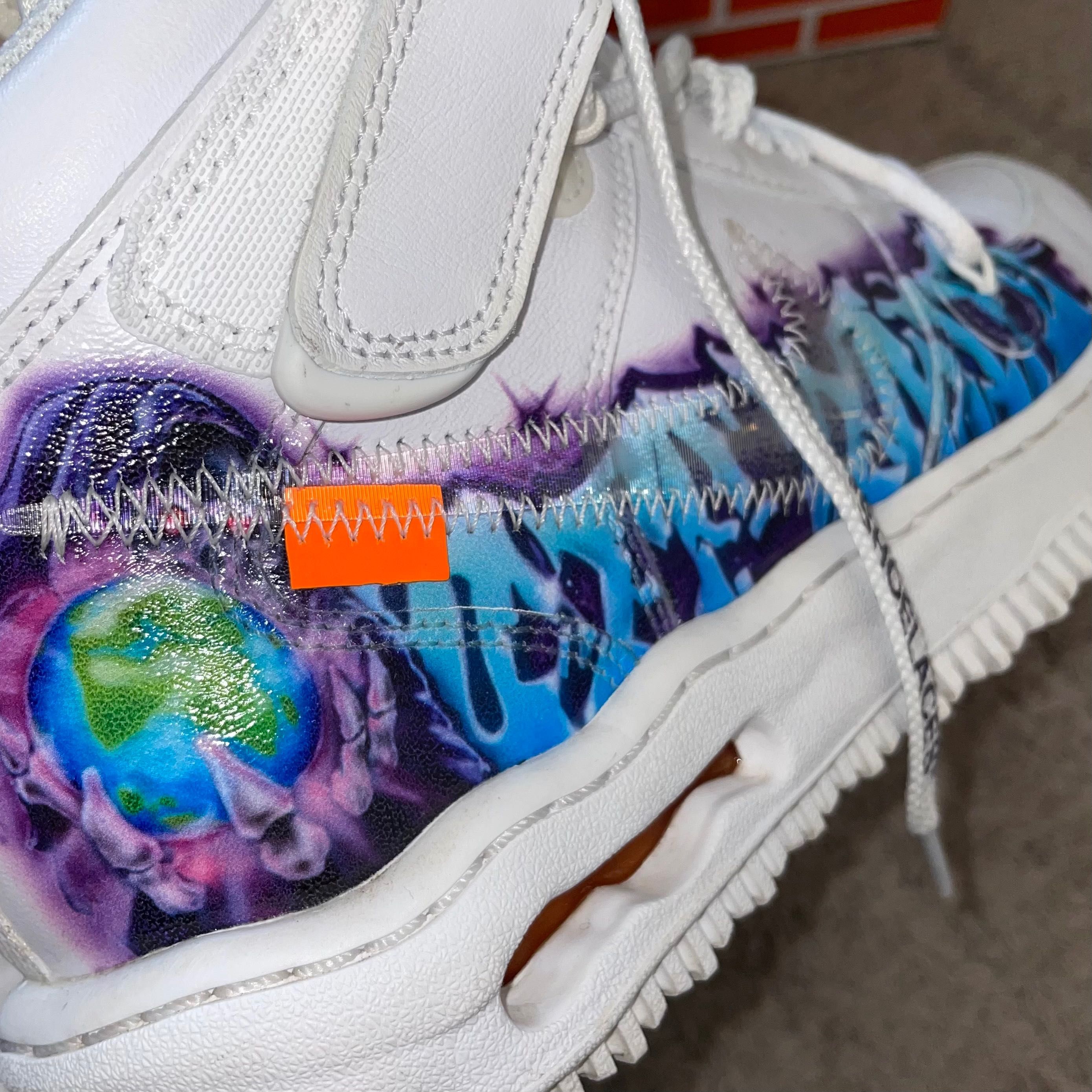off white Air Force graffiti
