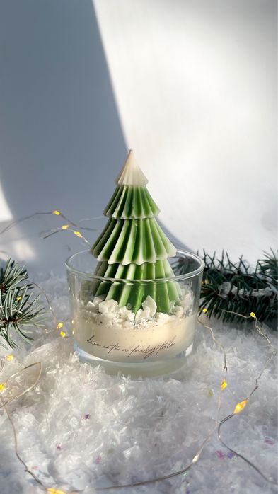 Новорічна свічка | свічка з соєвого воску | свічка