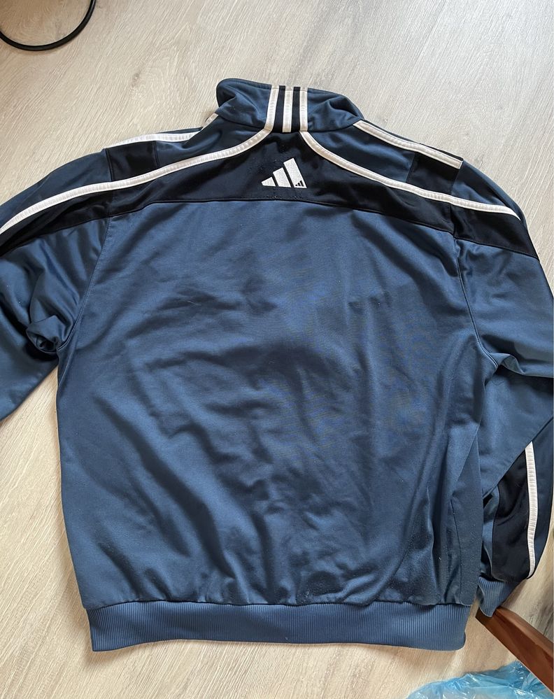 Bluza granatowa adidas vintage L rozpinana