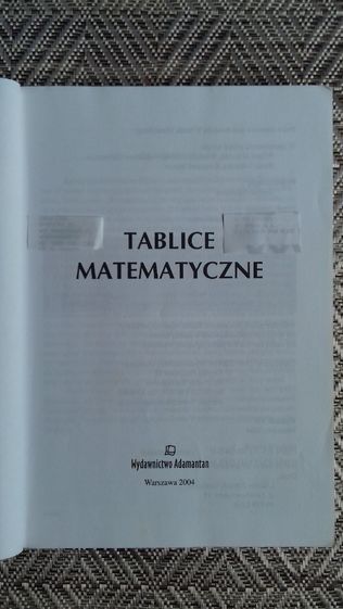 Tablice matematyczne Adamantan
