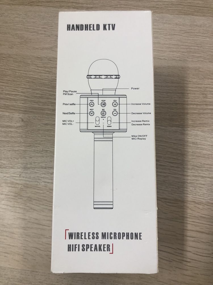 Microfone Bluetooth com altifalante