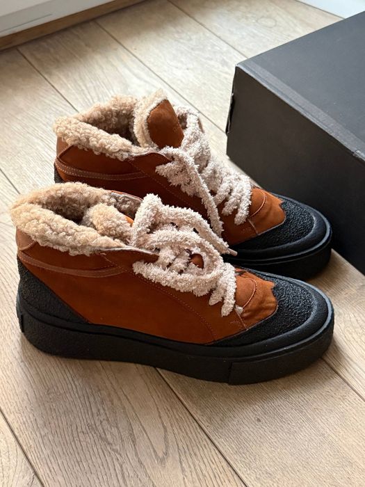 Жіночі зимові теплі черевики, нубук, 40 розмір