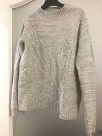 Sweter dzianina warkocze old money rozmiar 36-34