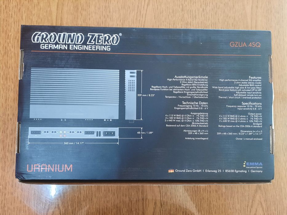 Продам усилитель Ground Zero GZUA 4SQ