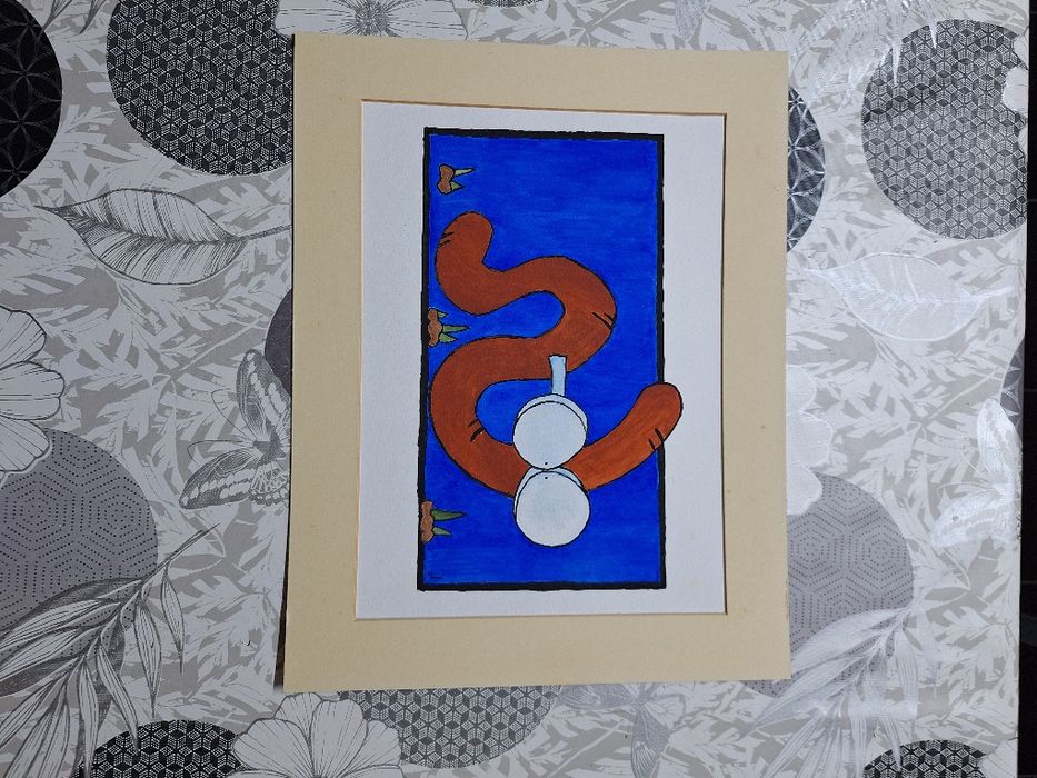 Quadros aguarela pintados à mão