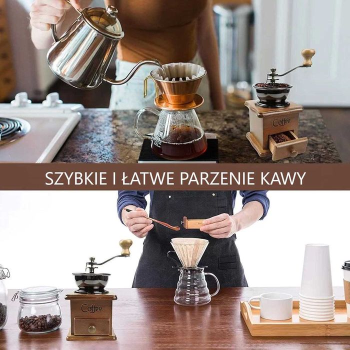 Młynek do kawy tradycyjny DREWNIANY RĘCZNY