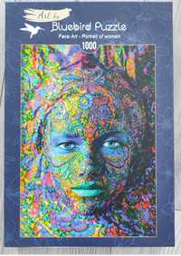Kompletne puzzle Bluebird 1000 Face art - Portret kobiety
