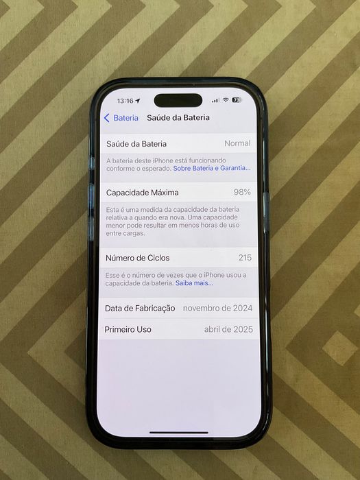 iPhone 16 Pro 256 com caixa e acessórios