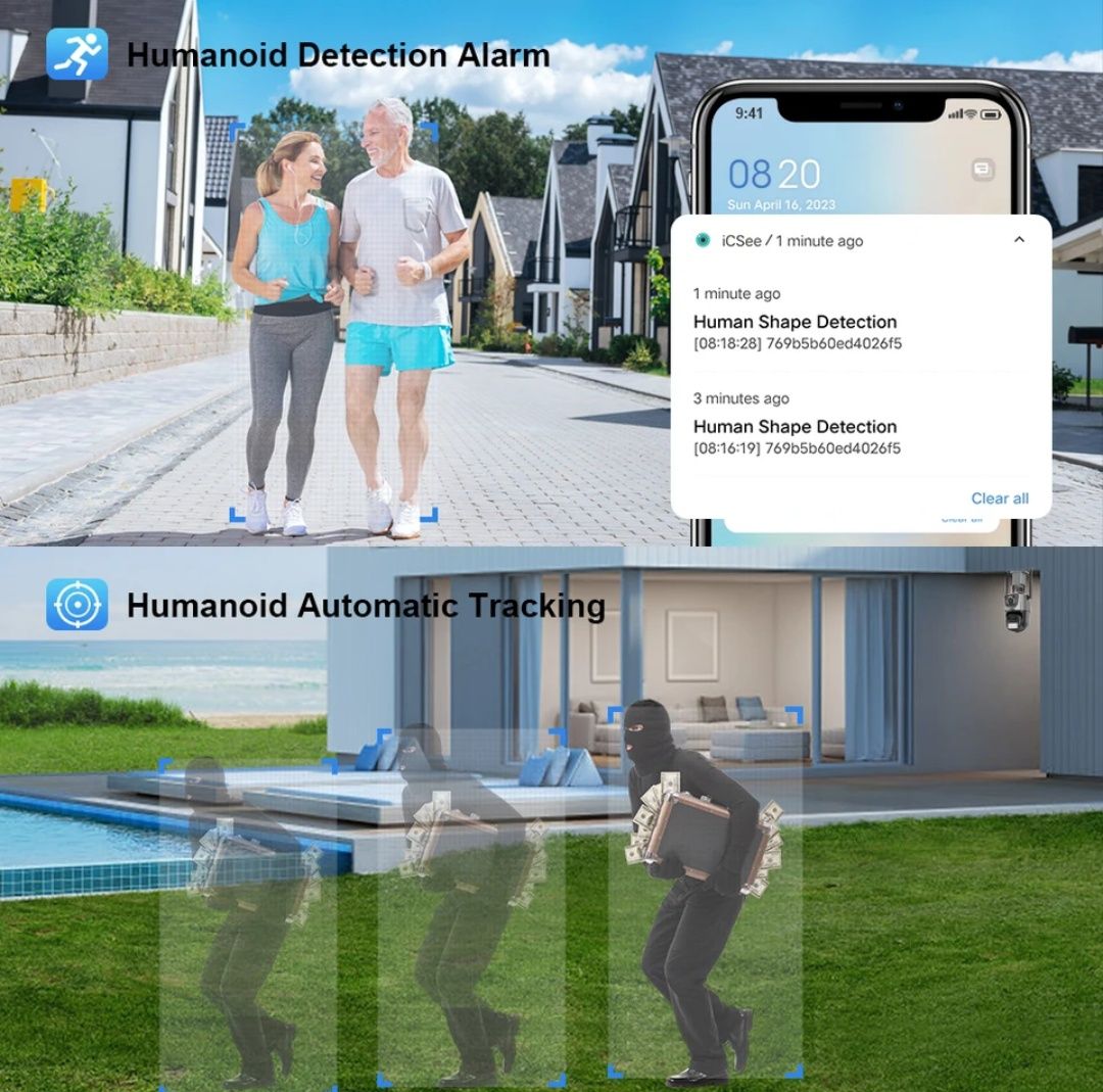 Camera VIGILÂNCIA Dupla 2 em 1! C/App para telemóvel! NOVO MODELO!