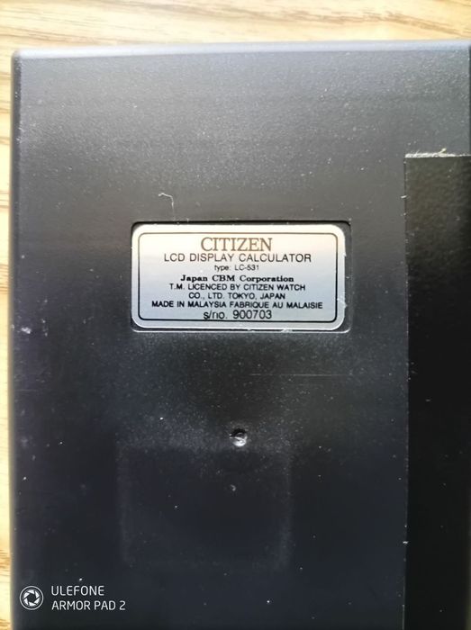 CITIZEN POCKET калькулятор LC-531 солнечый, винтаж