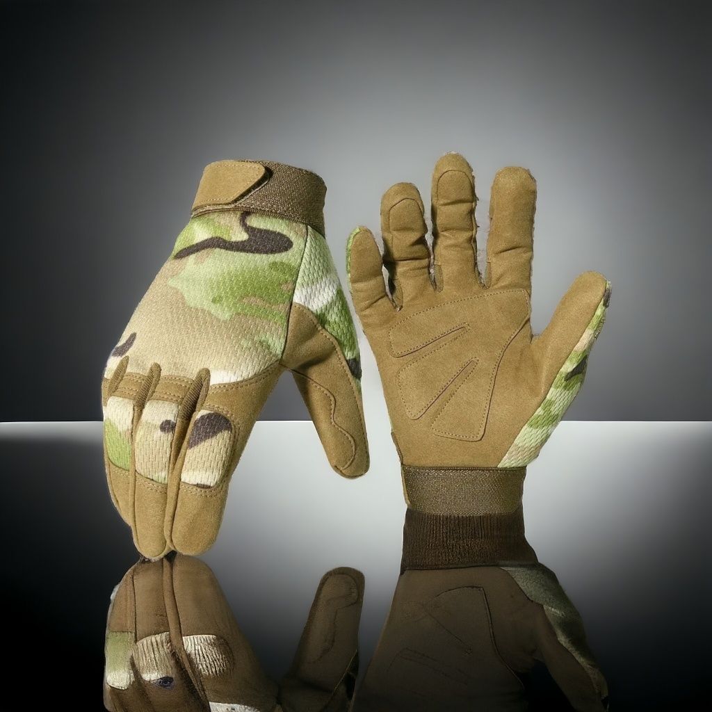 Тактичні рукавиці камуфляжні. Військові рукавиці.
