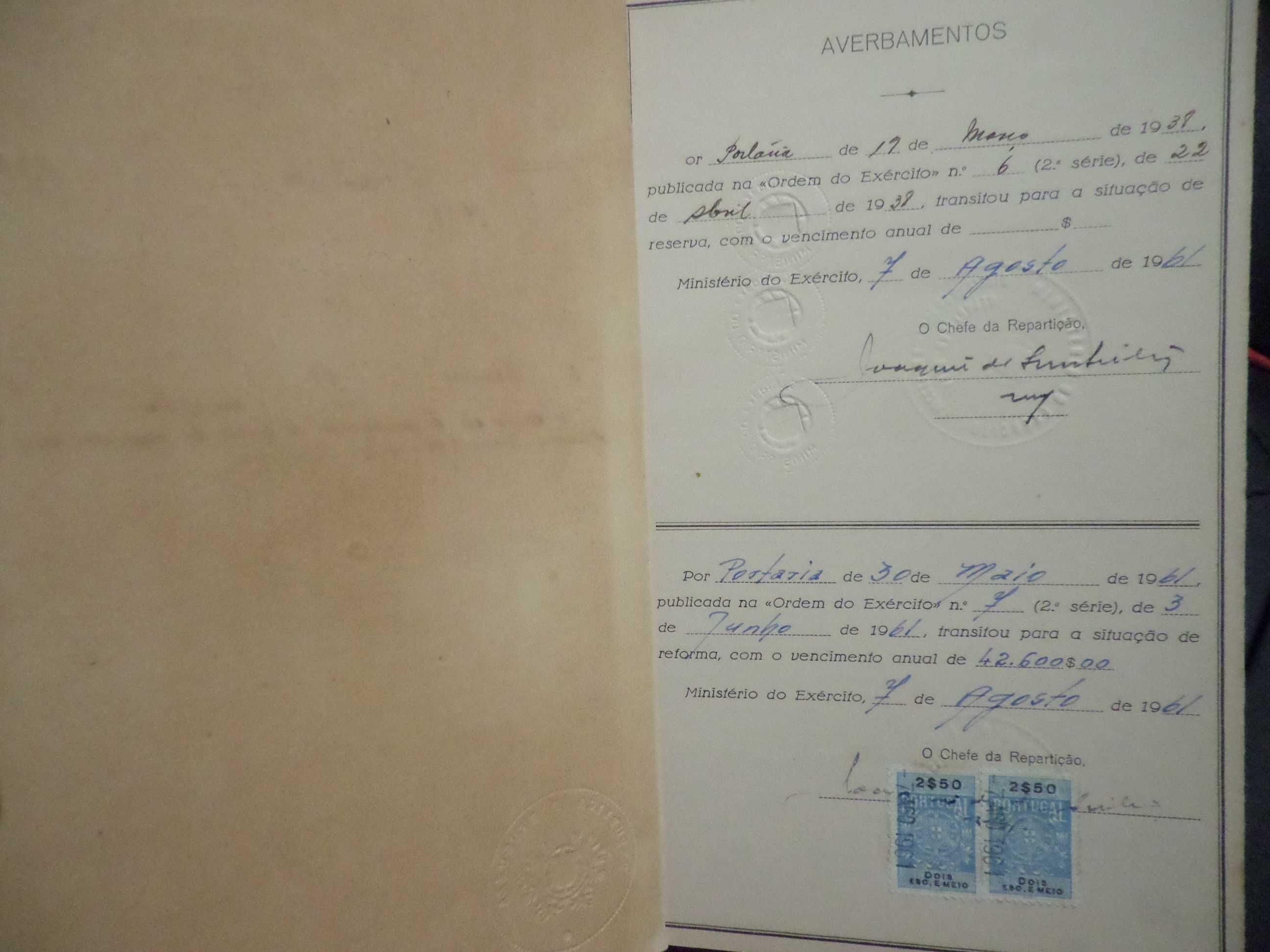 Carta Patente , Ministério da Guerra