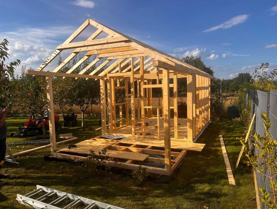 Konstrukcja - sauna, domek, altana, wiata