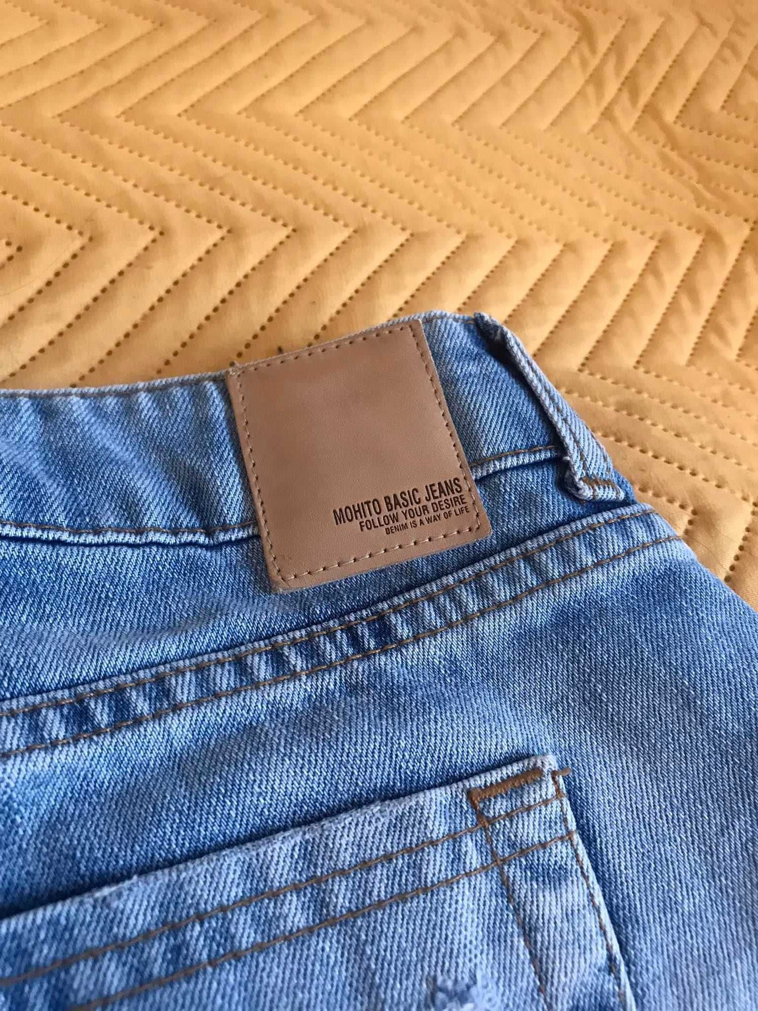 krótkie spodenki jeansowe szorty jeans - Mohito denim collection  - 32