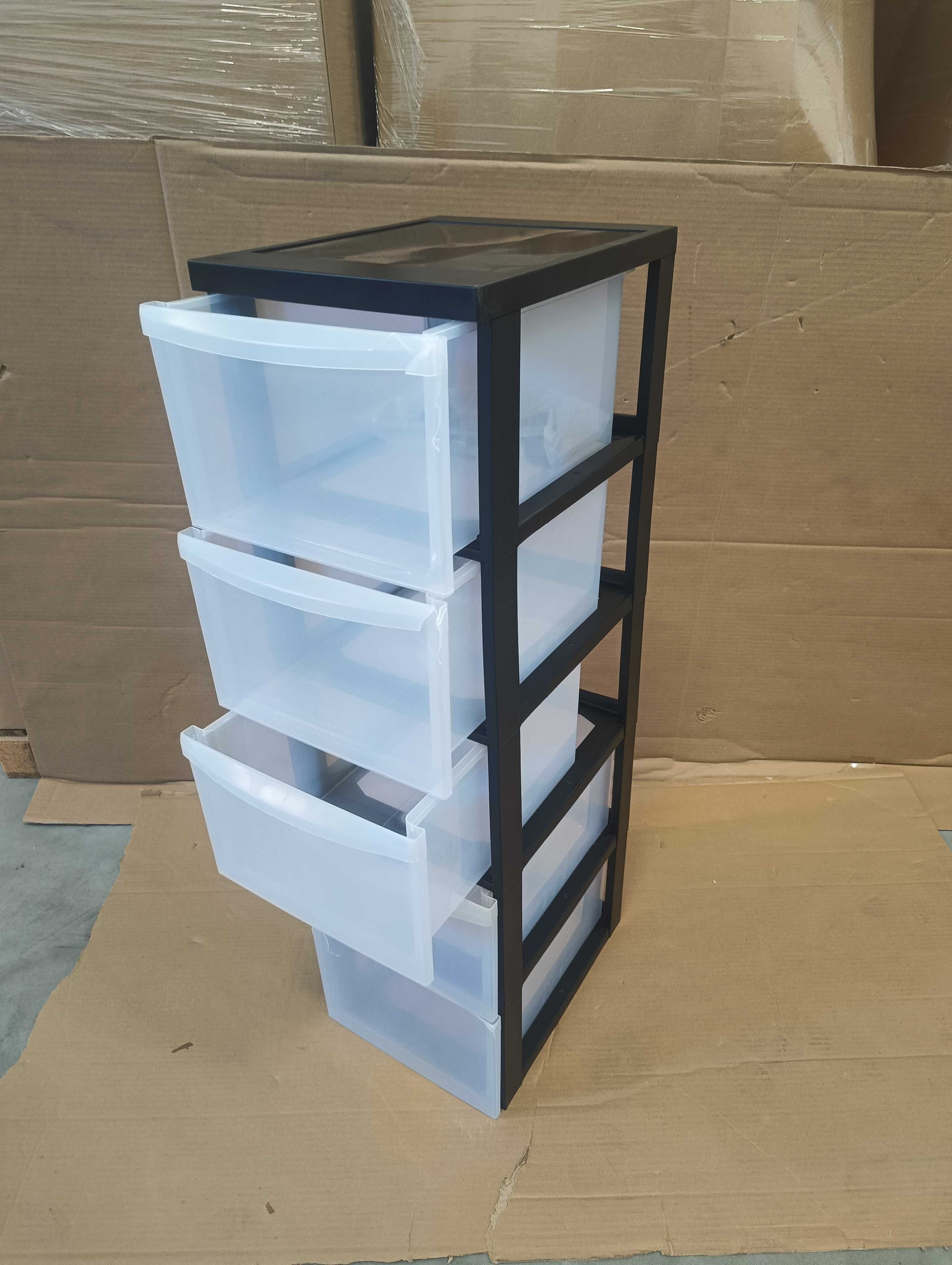 Iris Ohyama komoda z szufladami plastikowy organizer 15L, 5 Szuflad