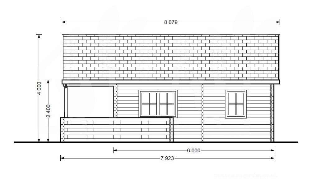 Casa de Madeira - Cabana de 47,3m2 (33m2+14,3m2)